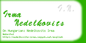 irma nedelkovits business card